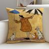 Copricuscino d'Arte P-Sam Toft Set Federe in Lino Naturale, Decorazione All-In-One per Divano, Camera da Letto e Sedia