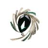 Elegant Large Zircon Brooch: Exquisite Women's Coat & Suit Accessory
