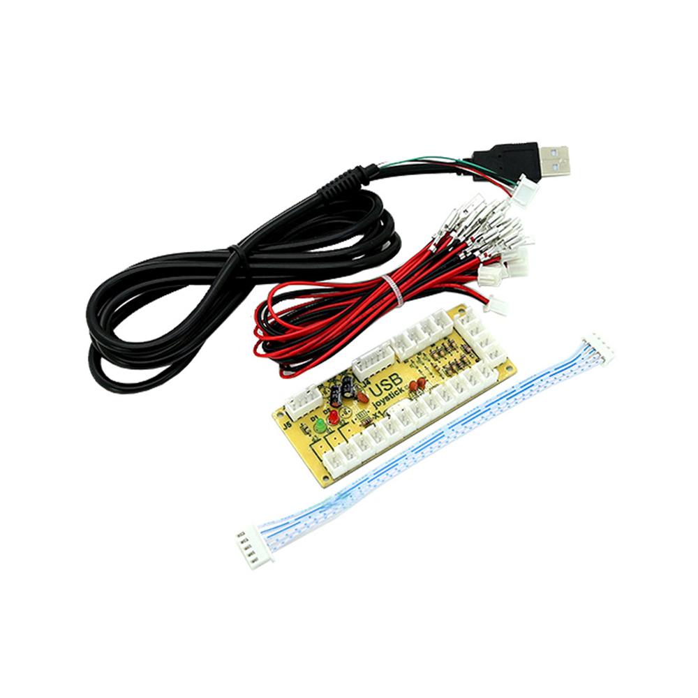 DIY Zero Delay Arcade USB Encoder PC To Joystick Arcade Rocker Circuit Board For MAME 2Pin With Cable Push Button Control Module 5