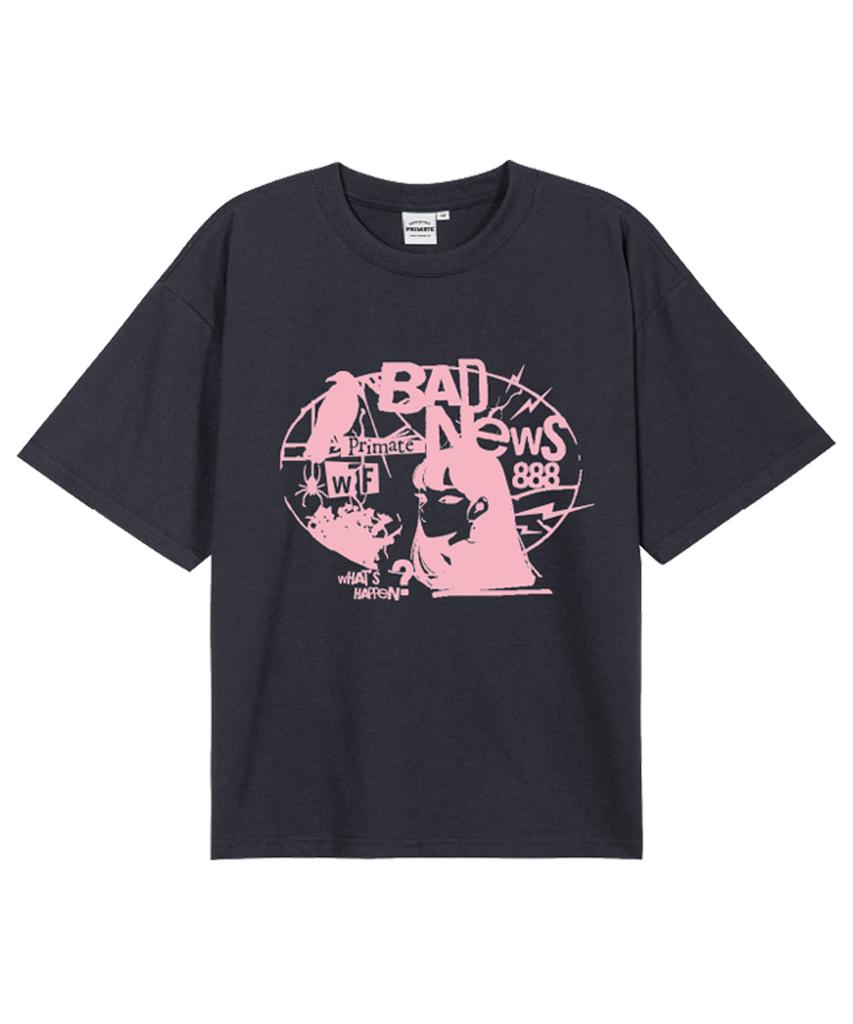 PRIMATE Wtf Oversized Short Sleeve T-Shirt 6 Colors (Type A)