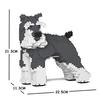 Block toy that allows you to create realistic animal dignified standard Schnauzer x x height durable blocks fixed with for 3D unbreakable interior