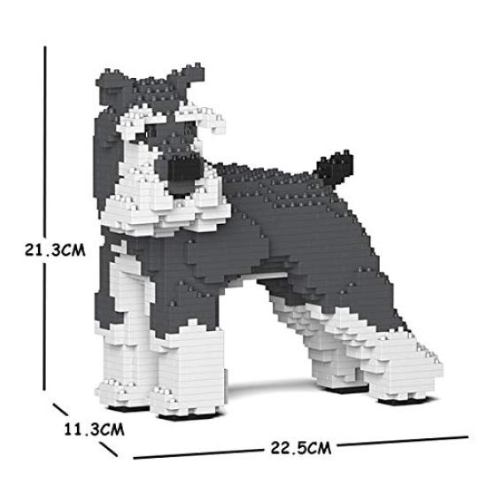 Block toy that allows you to create realistic animal dignified standard Schnauzer x x height durable blocks fixed with for 3D unbreakable interior