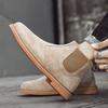 Stivali Uomo Pelle Scamosciata Scarpe Invernali Scarponi da Neve Stivali da Neve Caldi Chelsea Alla Caviglia da Uomo Business Slip-On Stivale Stivale da Cowboy Botas