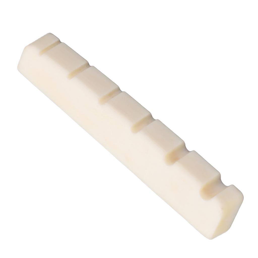 Electric Guitar Nut Slotted Bone Flat Bottom 52mm Instrument Accessory for Replacement