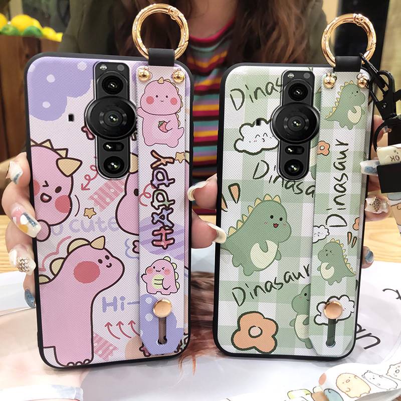 Shockproof Wristband Phone Case For Sony Xperia Pro-I Waterproof Fashion Design Wrist Strap Anti-knock Protective Cute