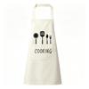 Unisex Printed Cooking Apron, Polyester Lightweight Work Apron with Big Pocket for Home Kitchen Restaurant Bakery