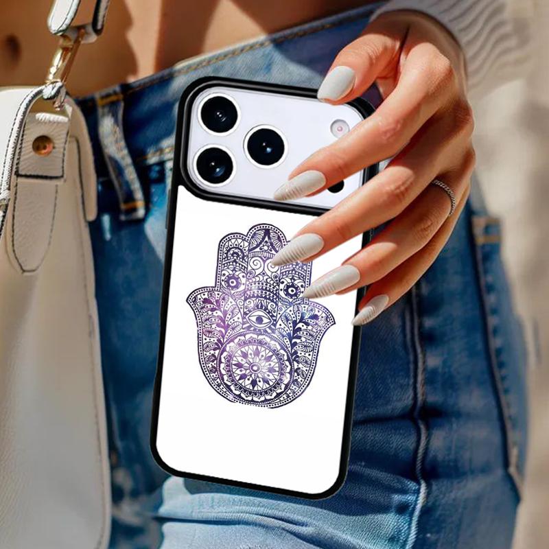 Hamsa Hand Of Fatima Art Phone Case For iPhone 17 Air 14 15 13 12 Max Cover For Apple 14 15 16 16e 11 Pro Max Plus