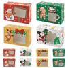 Christmas Candy Box, White Cardboard Free Folding Pvc Window Cookie Box, Pastry Box, Gift Box.