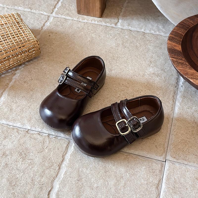 Girls' Mary Jane leather shoes, spring and autumn collection, soft-soled princess shoes, Korean-style toddler shoes, fashionable and versatile,