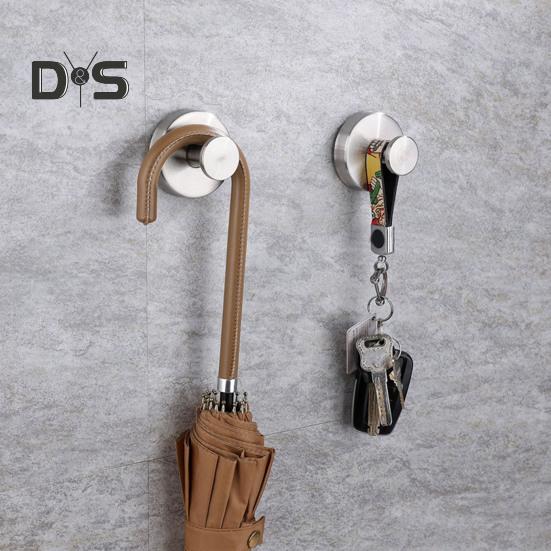 4-teilige Aufbewahrungshaken mit Saugnapf, Kranzaufhänger, stark, tragfähig, rostfrei, einfach zu installieren, Kranzhaken für Glastüren