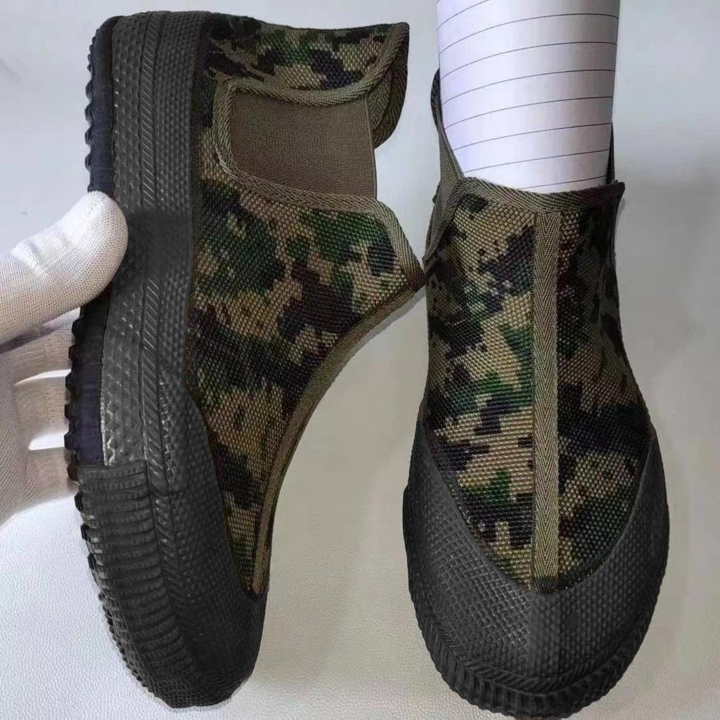 2025 Barrenschuhe Einpedal-Arbeitsschutzschuhe Befreiungsschuhe Rutschfest und Verschleißfest Einzelschuhe High-Top Camouflage