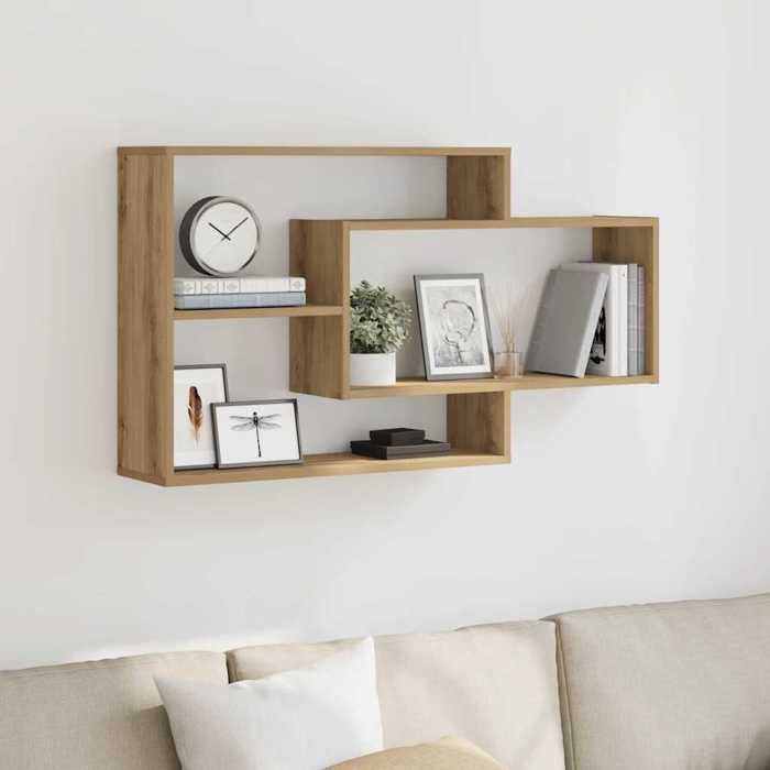 VidaXL Étagère murale chêne artisanal 104x20x58,5 cm bois d'ingénierie, étagère flottante, étagère murale d'exposition, 855823
