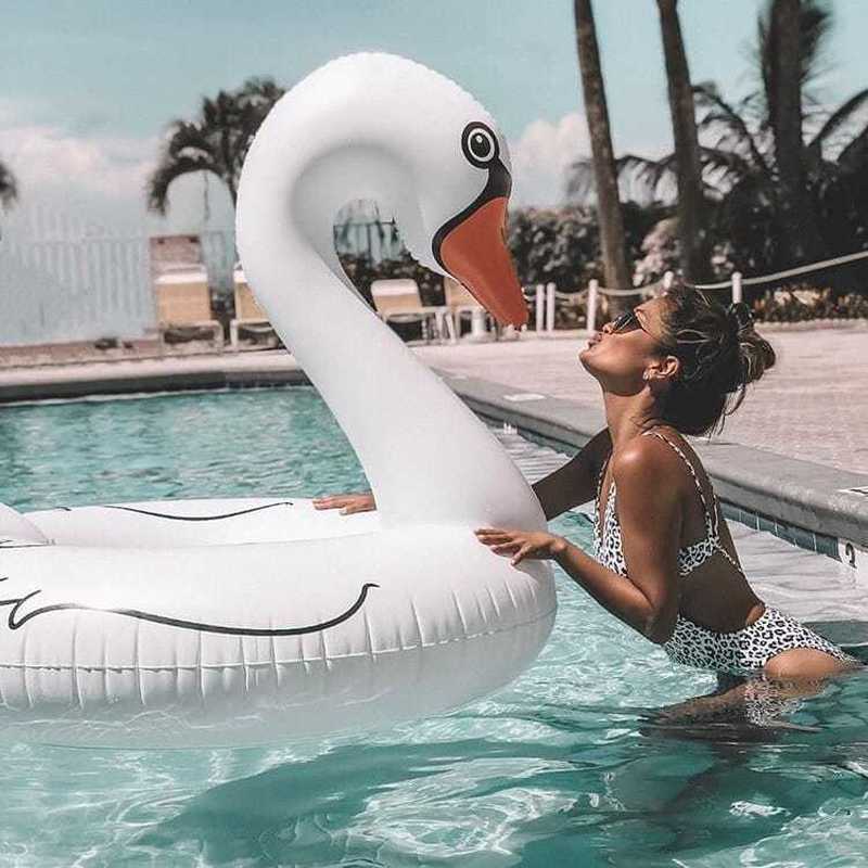 

Надувной черный и белый лебедь, плавательное кольцо, гигантский шезлонг для бассейна, плавательный бассейн для взрослых, плавающий бассейн с плавательным кольцом
