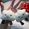 Adorable White Cloud Plush Keychain: Perfect Bestie Gift & Bag Charm Decor