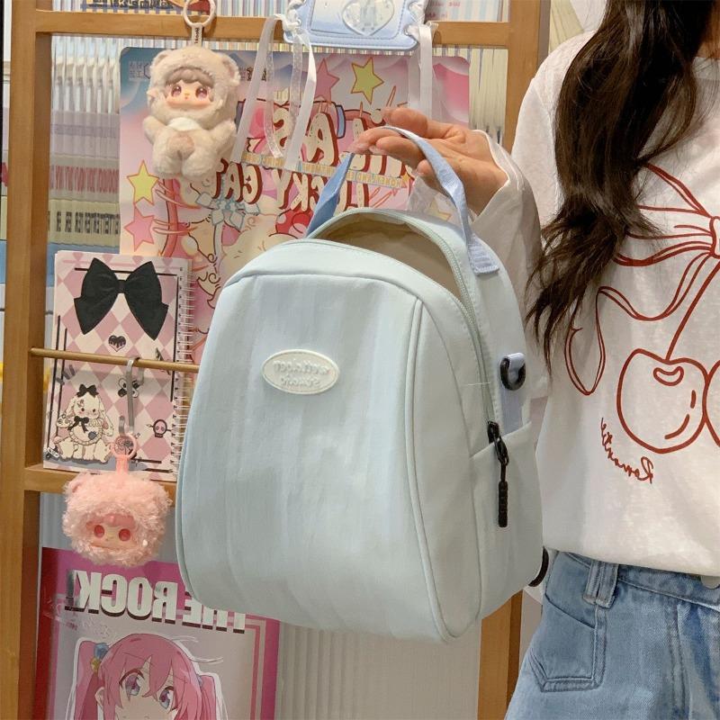 School bag new high value fresh sweet candy color multi-purpose backpack girl light travel backpack