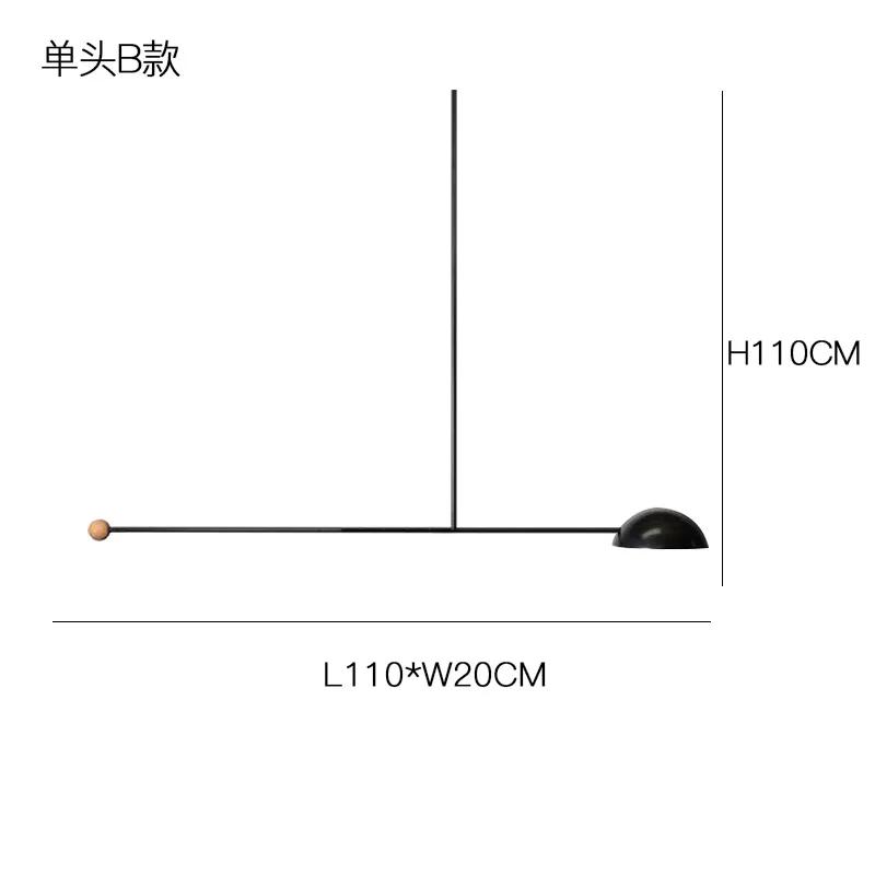 

Подвесной светильник в стиле минимализма для ресторана, вращающийся светодиодный светильник, светильник для внутреннего декора ресторана Cold White