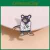 Whimsical Cartoon Animal Brooch With Charming Mouse Illustration Perfect For Stylish Outfits