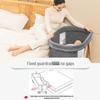 Portable Foldable Crib: Movable Baby Bed, Splicing Design for Newborns.