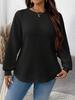 Plus Size Women's Seasonal Fashion Plaid Pullover Sweatshirt