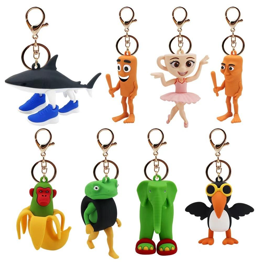 Enchanting Shanhaijing Mythical Animals and Ballet Girl Italian Style Keychain Pendant