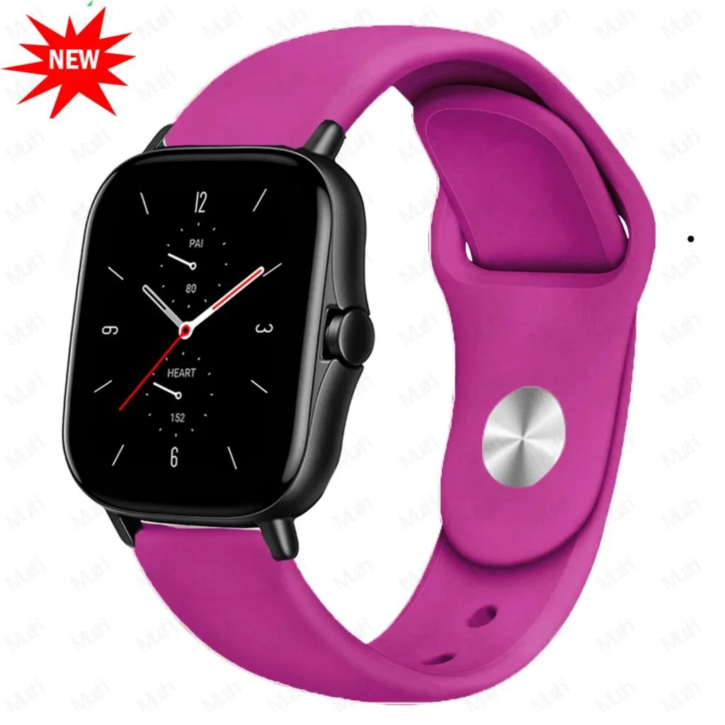 Silicone band For Amazfit GTS 4/3/2/2e/GTS2 Mini/GTR 42mm/47mm/GTR 3/3 Pro/2/2e/4 Sport 22-20mm Watch Bracelet Amazfit bip strap
