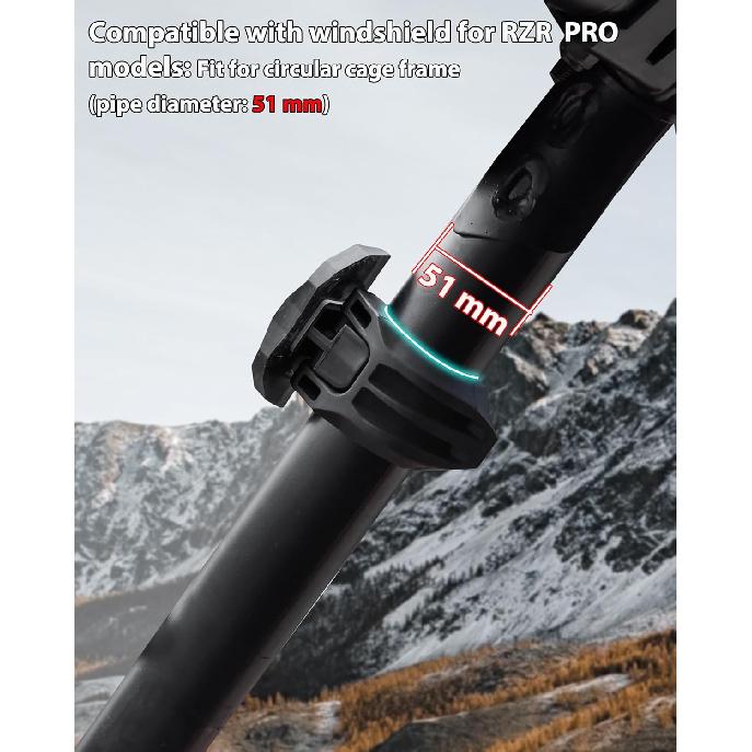 SAUTVS Lock & Ride Windshield Clamp Kit for Polaris RZR PRO XP/PRO R/S 2020-2025, Heavy-Duty Reinforced Polyamide Materials(2PCS)