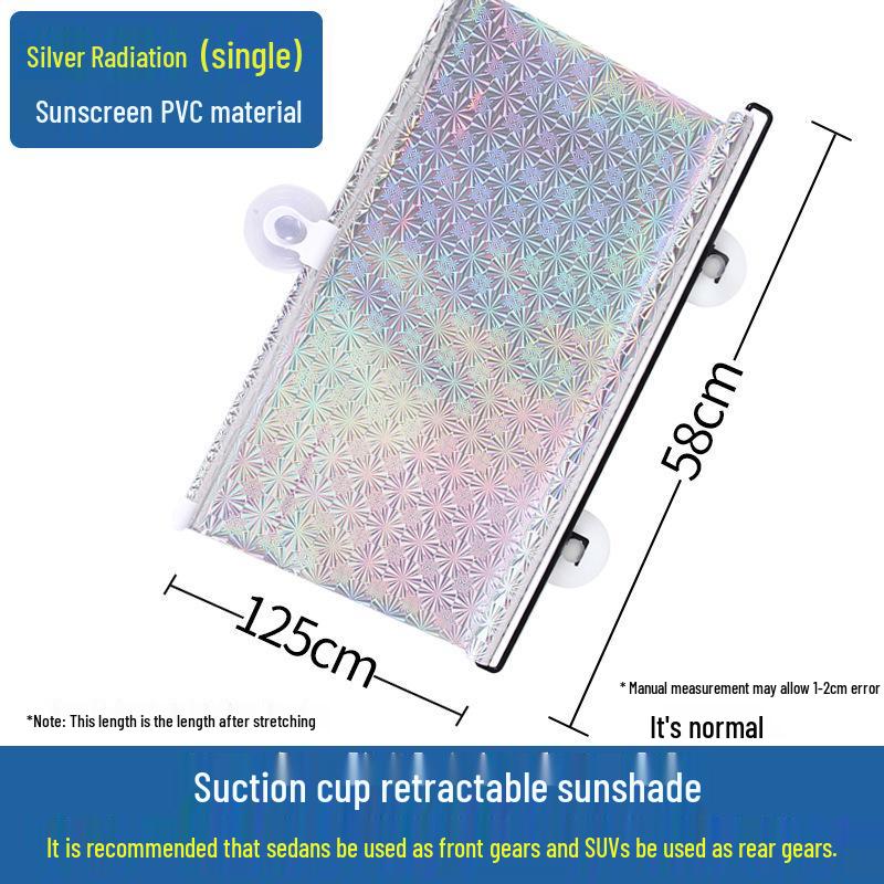 Car Suction Cup Blackout Curtains: Automatic Retractable Sunshade for Sun Protection and Heat Insulation