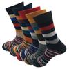 The Latest Casual Men's Socks Color Stripes Five Pairs of Socks Cotton Gift Box US (7-14) , EUR(39-48