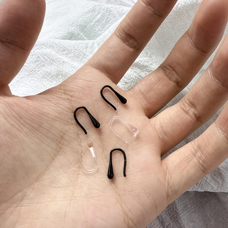 1 Box Contains About 12pcs of Hypoallergenic Ear Studs, Made of Soft Plastic Material. They Feature Drop-shaped and Transparent Hook Earrings