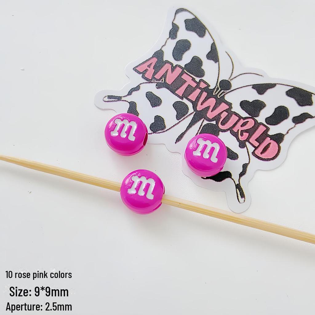 Colorful Candy M Bean Alloy Beads for DIY Handmade Bracelets & Necklaces