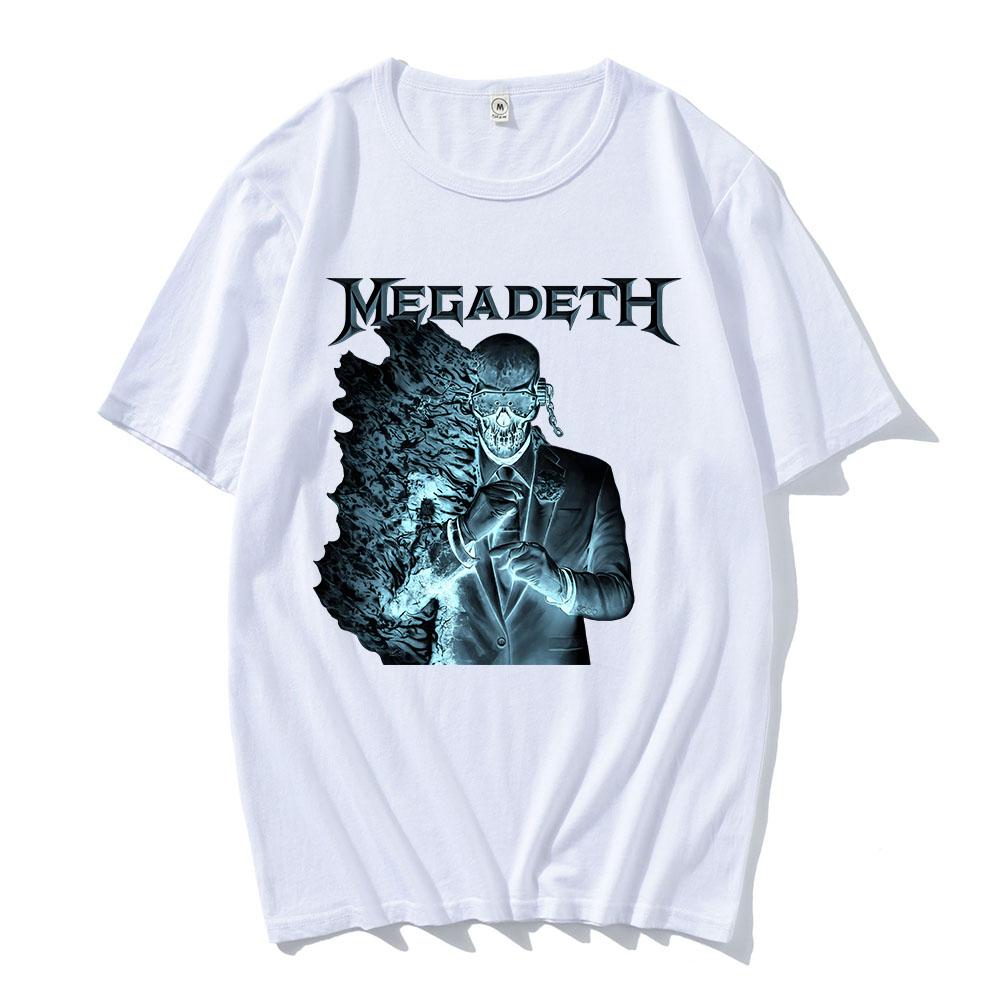 Megadeth Εκτύπωση Άλμπουμ T-shirt Ροκ Συγκρότημα Heavy Mental Unisex Streetwear T-shirts Καλοκαιρινά Βαμβακερά Λαιμόκοψη Ανδρικά/Γυναικεία T-shirts Γραφικά Merch