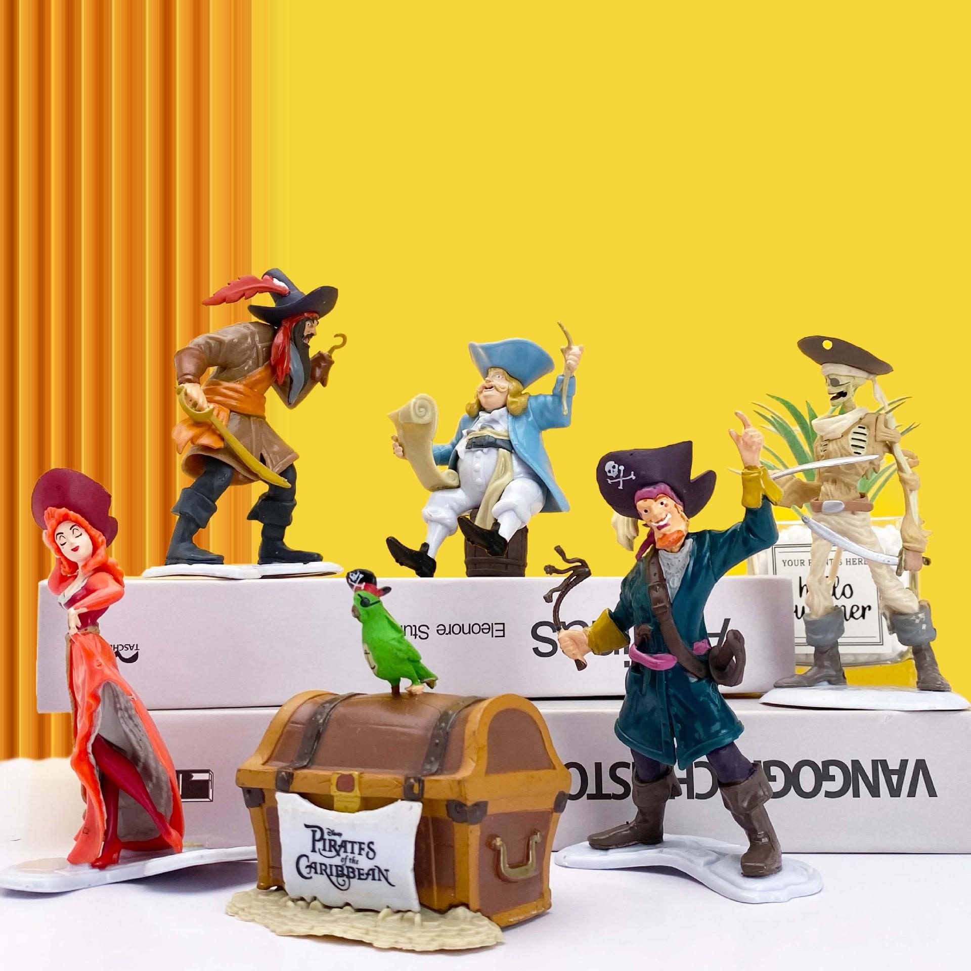 

6pcs Creative Pirates of the Caribbean Action Figure Model Kawaii Cake Decoration Ornament Children Fans Charm Birthday Gift New