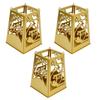Metal Assembled Pen Holder Gold Hollow Pattern High Hardness Surfaces Plating DIY Pen Holder Fro