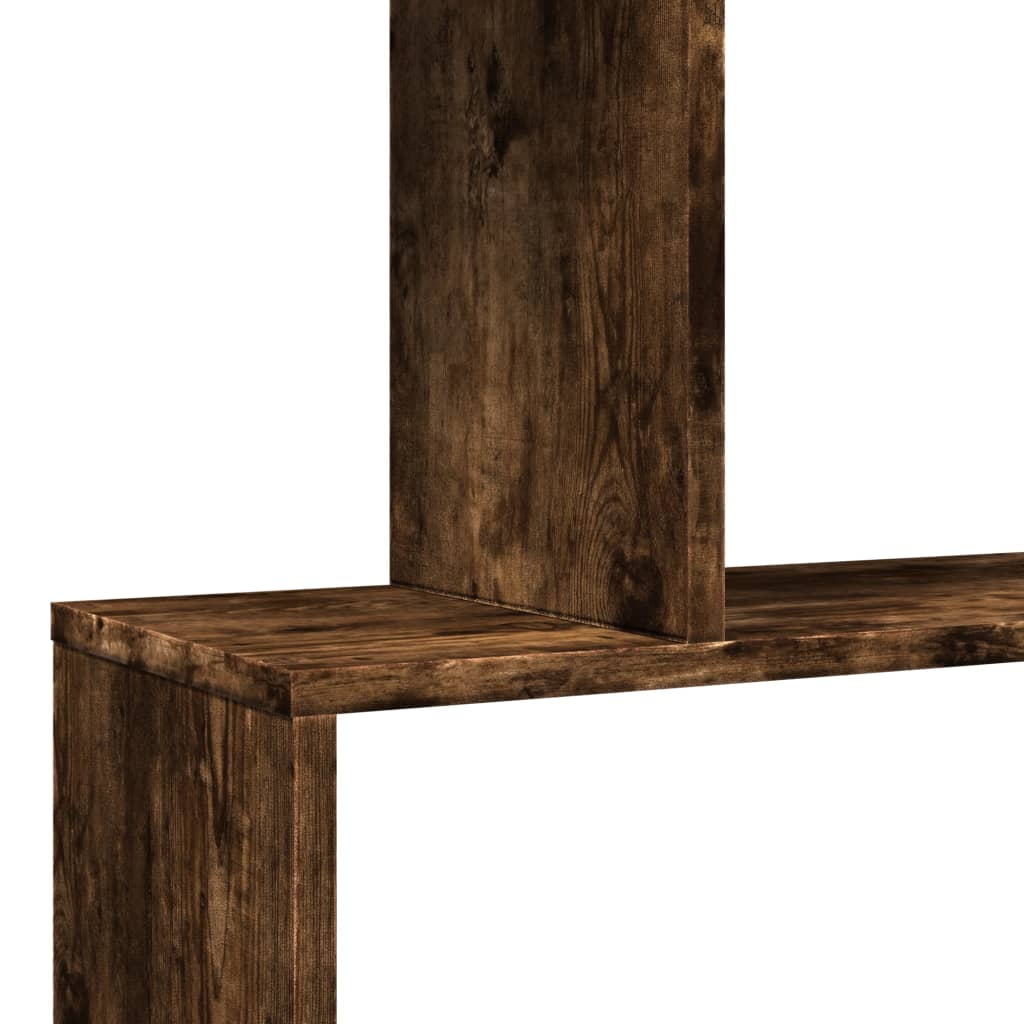 Room Divider Bookshelf 3 Shelf Smoked Oak Design 70 X 24 X 97 Cm