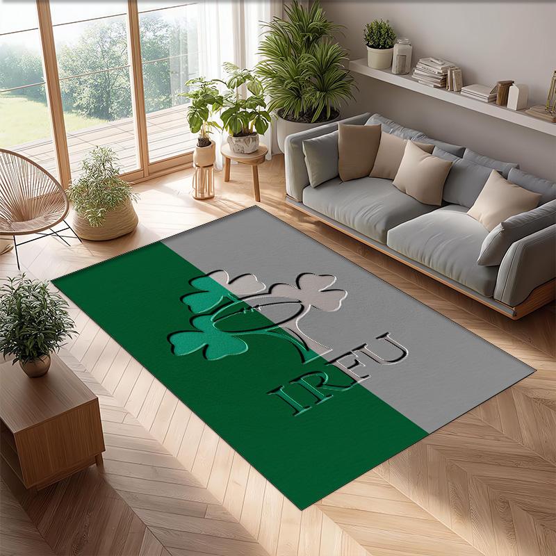 Ireland Rugby Crystal Velvet Carpet Soft Anti?Slip Floor Mat Comfortable Home Living Room Bedroom Decor Rug