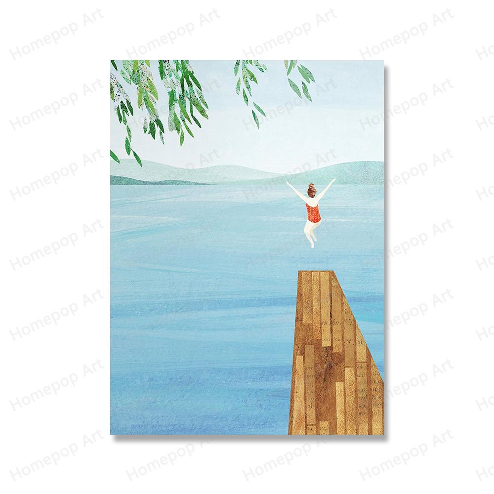 

Холодная вода, дикое плавание, холст, картина, принты, пейзаж, реки, озера, постеры, тропический пляж, настенные художественные фотографии для декора гостиной 21x30cm No Framed белый