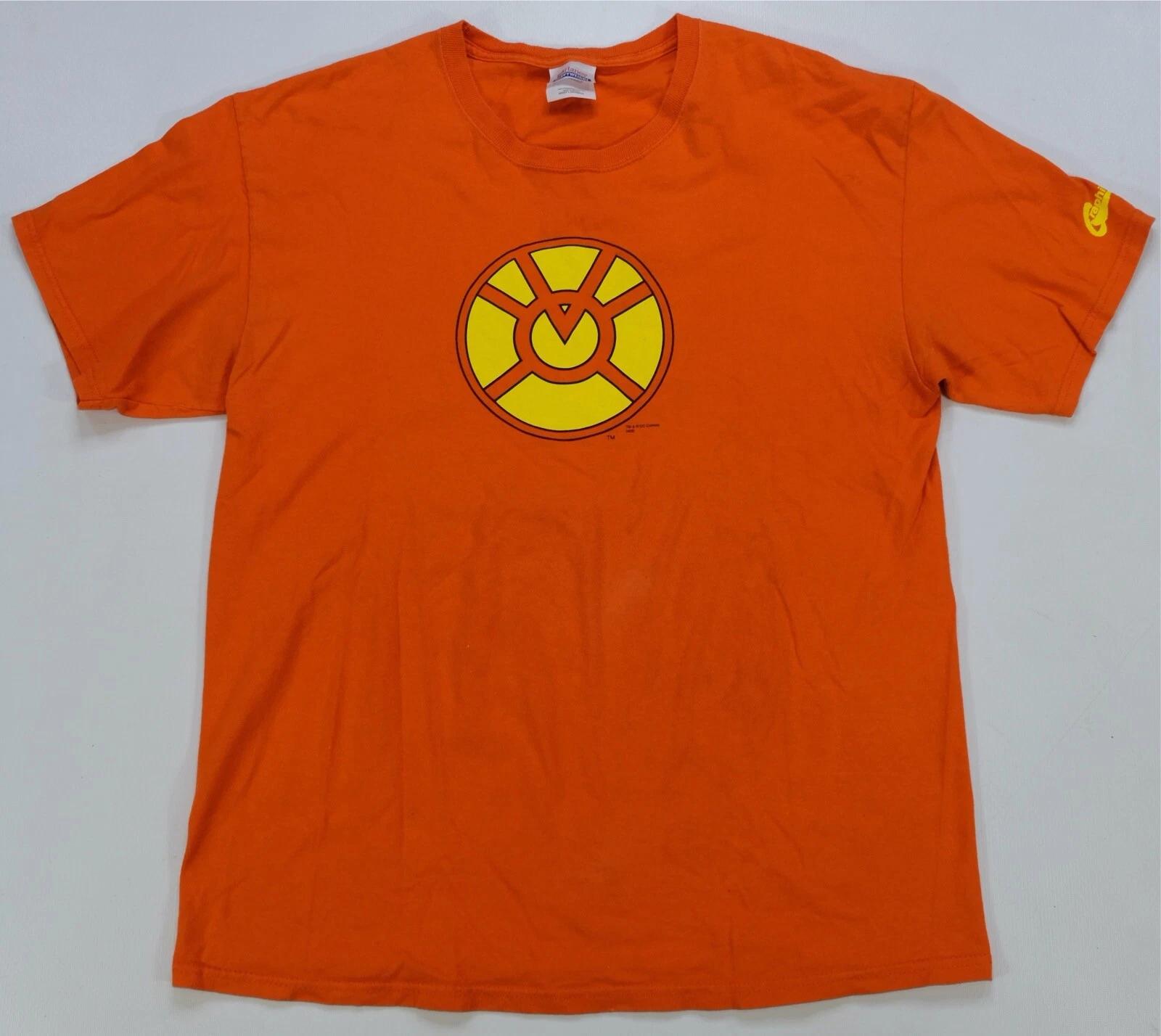 Rare VTG GRAPHITTI Orange Lantern Superman Lex Luther T Shirt 2000s DC Comics L XL