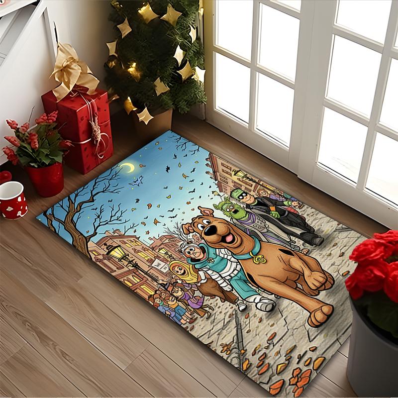 [SCOOBY-DOO Printed Carpet] Non-slip Office Rug, Cozy Area Carprt for Living Room Use, Soft Home Sofa Chair Mat