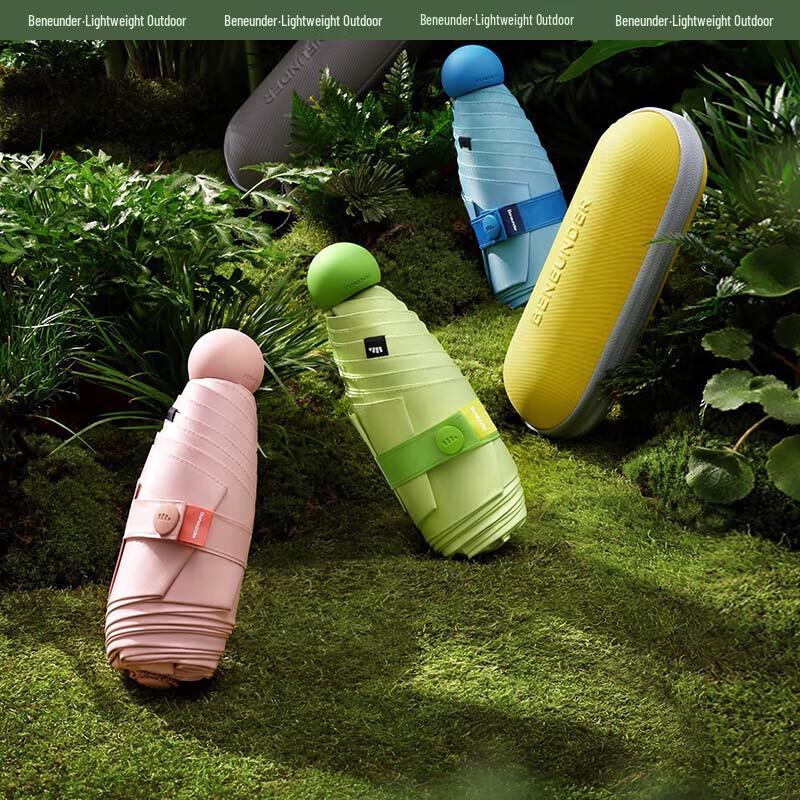 Bananaunder Portable UV Protection Five-Fold Sun & Rain Umbrella