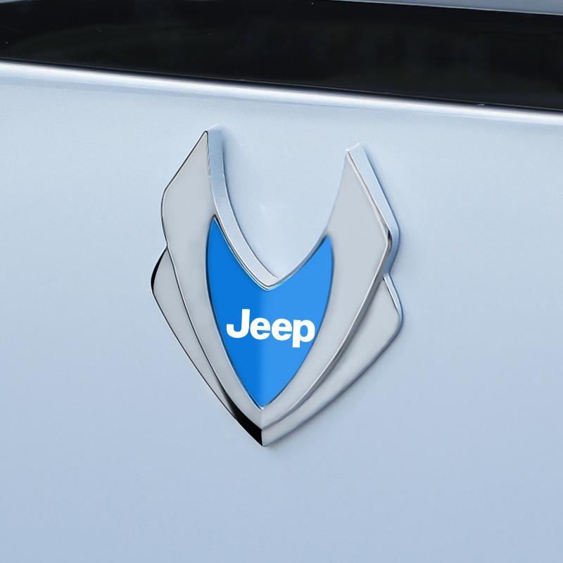 3D Badge Sticker Car Fender logo Rear Trunk Sticker For Jeep Grand Cherokee Wrangler JK Gladiator Compass Renegade Patriot AKP1