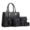 Retro Crocodile Pattern 4-Piece Handbag Set
