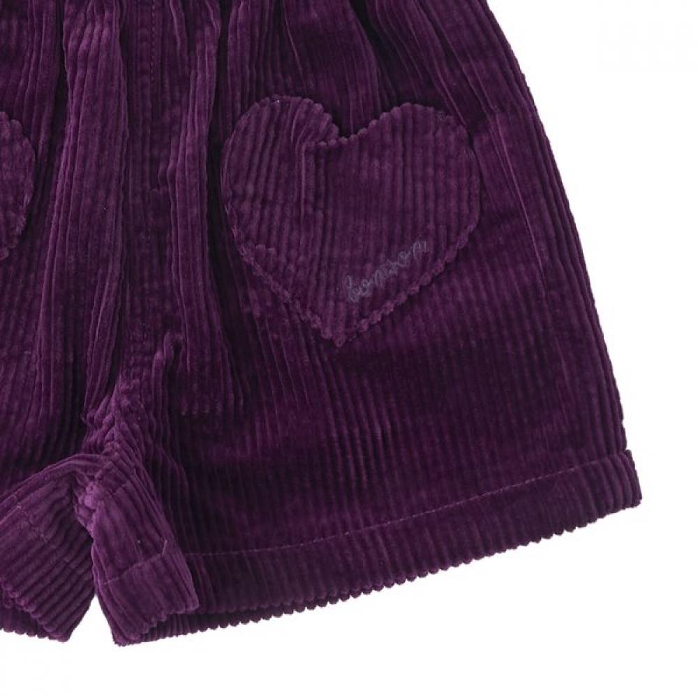 Bonton Velvet Shorts With Heart Pocket 76a7t 413 01