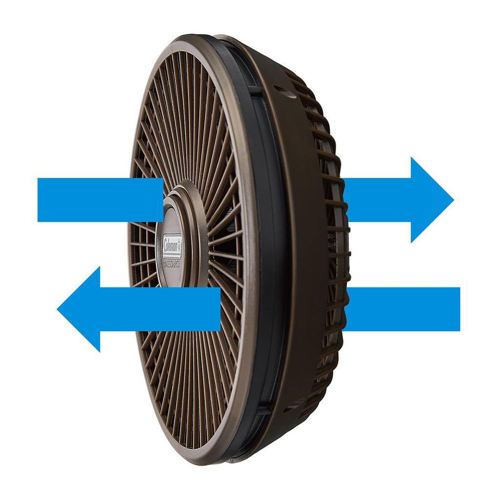 Coleman Reversible Fan Ventilation for Camping, Outdoors, and Tents, Electric Fan for Ventilation and Cooling, Comfortable Circulation