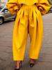 2025 European & American Women's Irregular Design Long-Sleeved Sweatshirt & Harem Pants Set