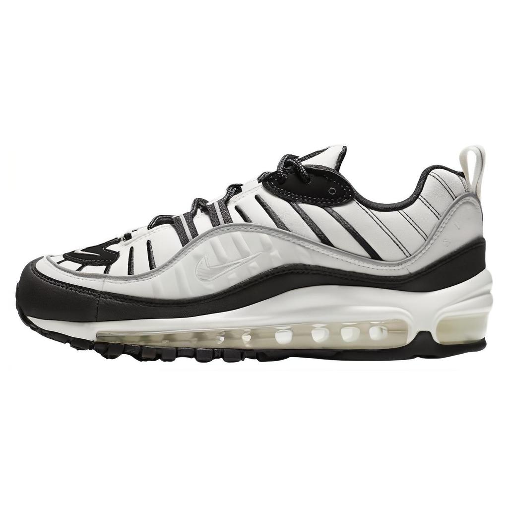 New Nike Air Max 98 Anti Slip Wear Resistant Low Top Casual Shoes Unisex Black White AH6799-113