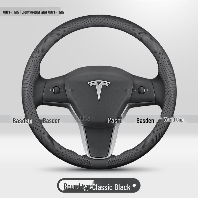 Originele Lederen Stuurwielhoes voor Tesla Model Y, 3, X, S