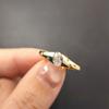 Medieval Matte Oval Zircon Ring Female Design Sense Personality Embellishment Gypsy Ring