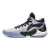 Li Ning YOUNG 18 Comfortable Shock Absorbing Durable Mid-Top Basketball Shoes Kids Sneaker Black Gray Blue YKBU062-1