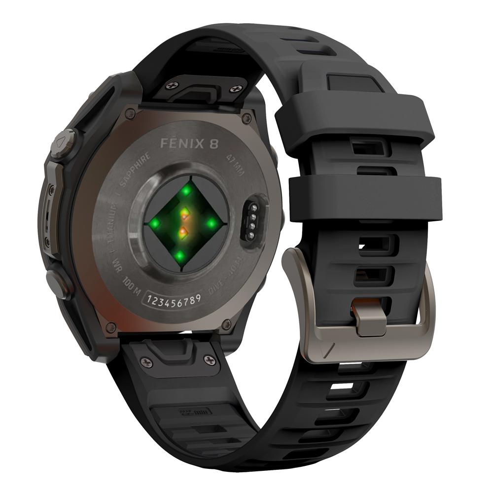 

Силиконовый ремешок для часов Garmin Instinct 3 50 45 мм /Descent G2/Fenix 8 E 7X/Tactix 8 7 Pro/Enduro 3 QuickFit 22 мм 26 мм 1PCS QuickFit 22mm