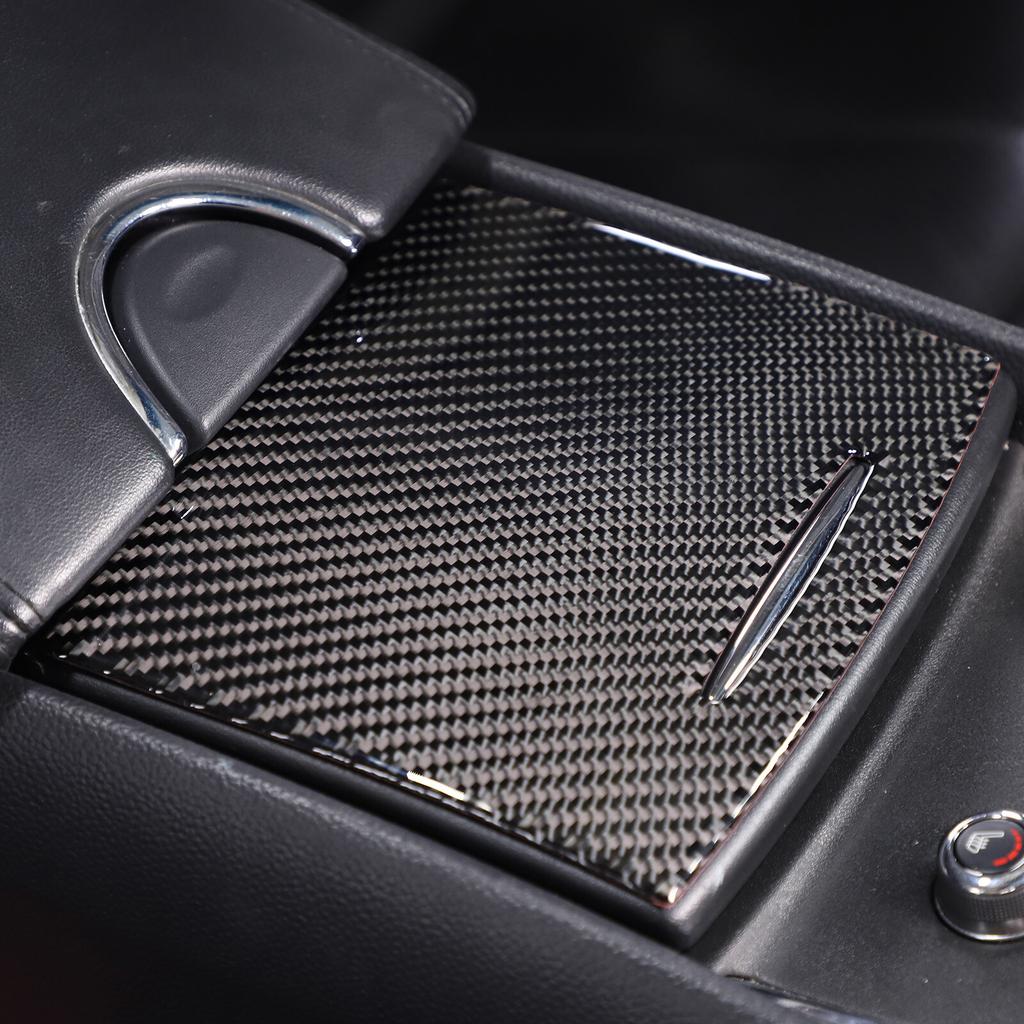 Carbon Fiber Water Cup Holder Panel Cover Trim For Infiniti G37 2007-13
